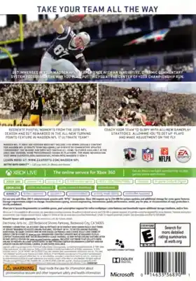 Madden NFL 17 (USA) box cover back